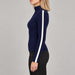 Fera womens Jeannie Sweater Navy, model side.