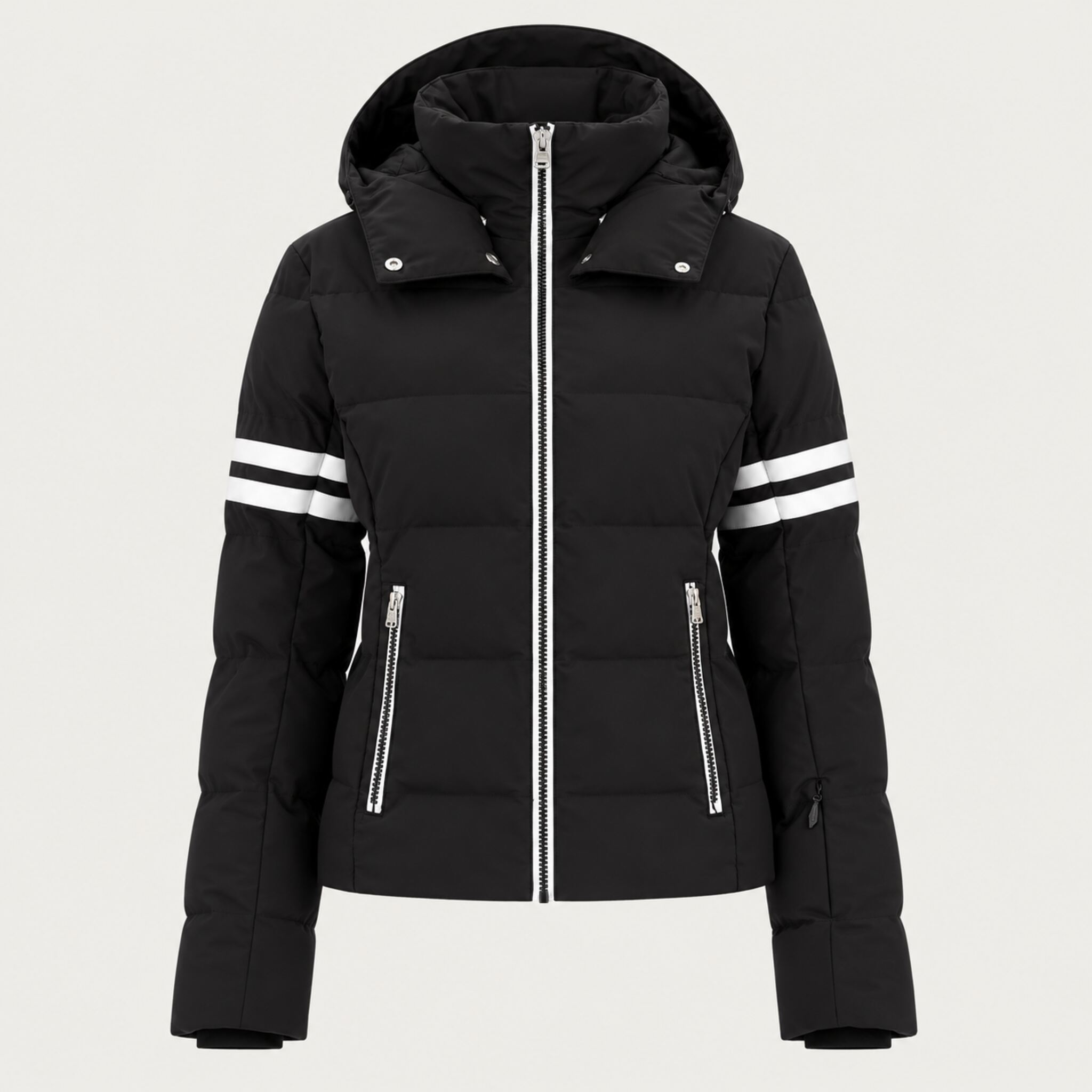 Fera women's Kate Ski Jacket in Black, front view.
