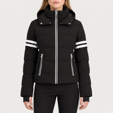 Fera women's Kate Ski Jacket in Black, front view on model.