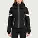 Fera women's Kate Ski Jacket in Black, front view on model.