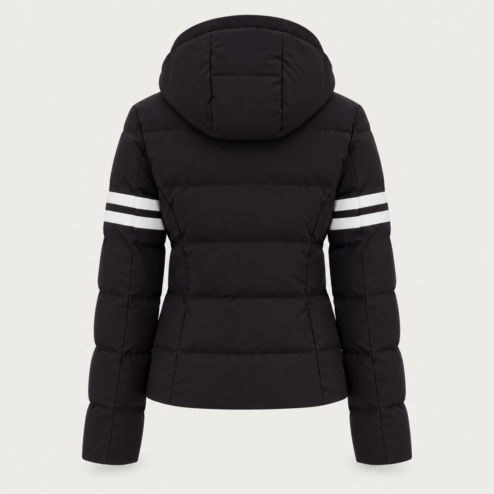 Fera women's Kate Ski Jacket in Black, back view.