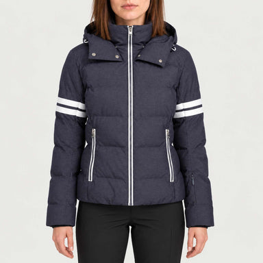 Fera women's Kate Ski Jacket in Indigo, front view on model.
