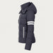 Fera women's Kate Ski Jacket in Indigo, side view.