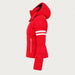 Fera women's Kate Ski Jacket in Red, side view.