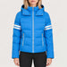 Fera women's Kate Ski Jacket in Riviera Blue, front view on model.
