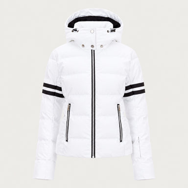 Fera women's Kate Ski Jacket in White, front view.