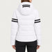 Fera women's Kate Ski Jacket in White, back view on model.