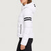 Fera women's Kate Ski Jacket in White, side view on model.