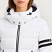 Fera women's Kate Ski Jacket in White, close-up showing fabric and design.