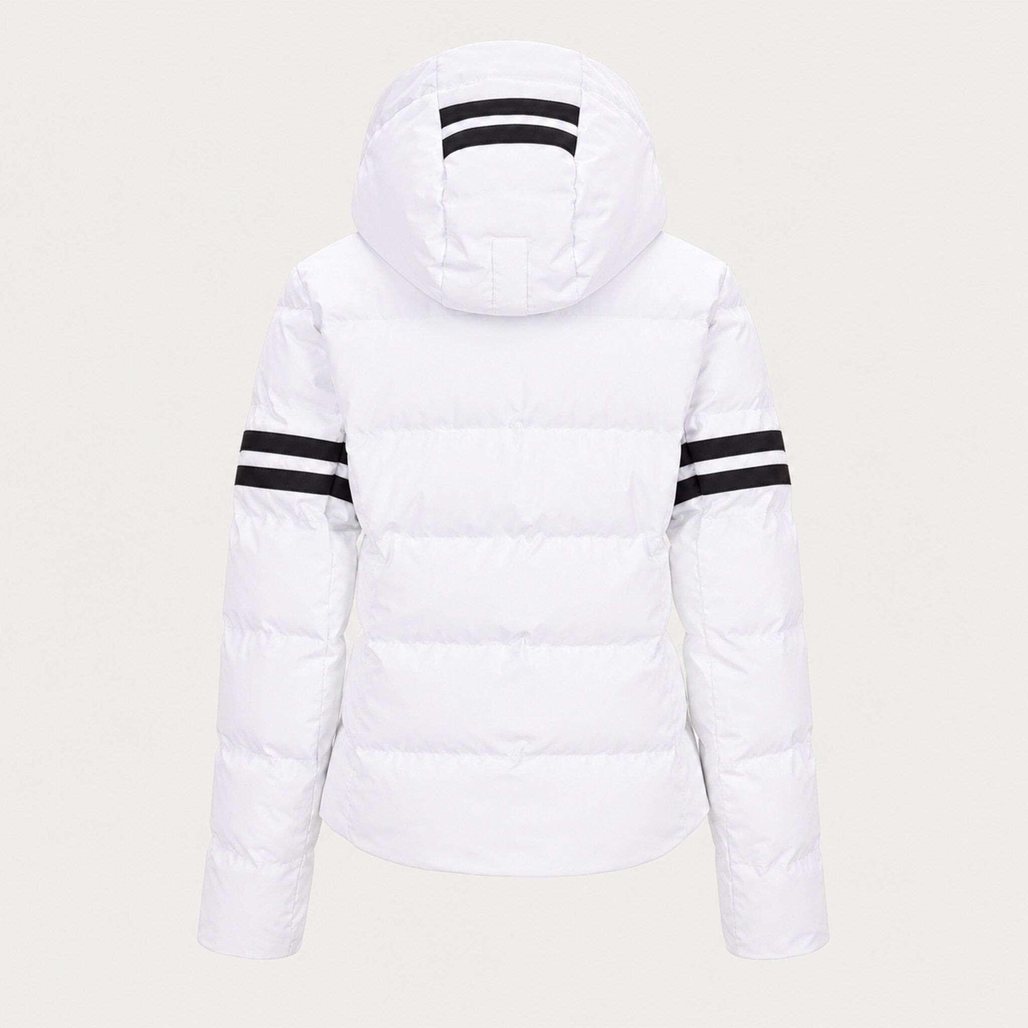 Fera women's Kate Ski Jacket in White, back view.