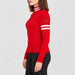 Fera women's Kate Sweater in Red, model side