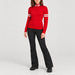 Fera women's Kate Sweater in Red, model outfit