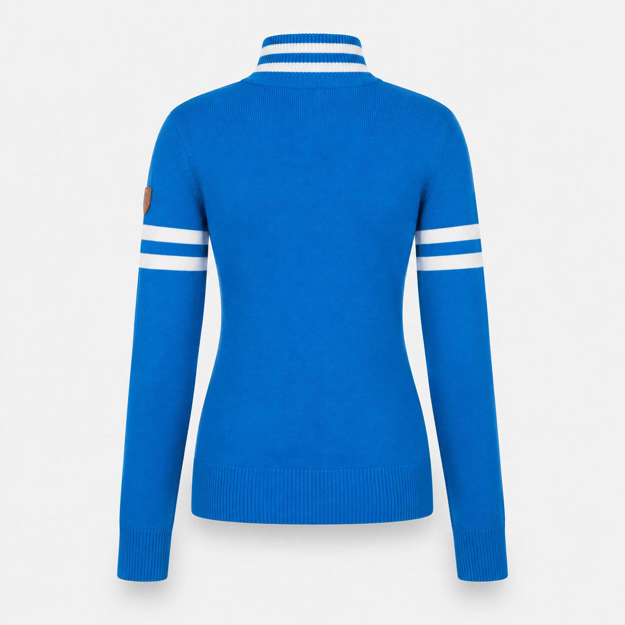 Fera women's Kate Sweater in Riviera Blue, product back