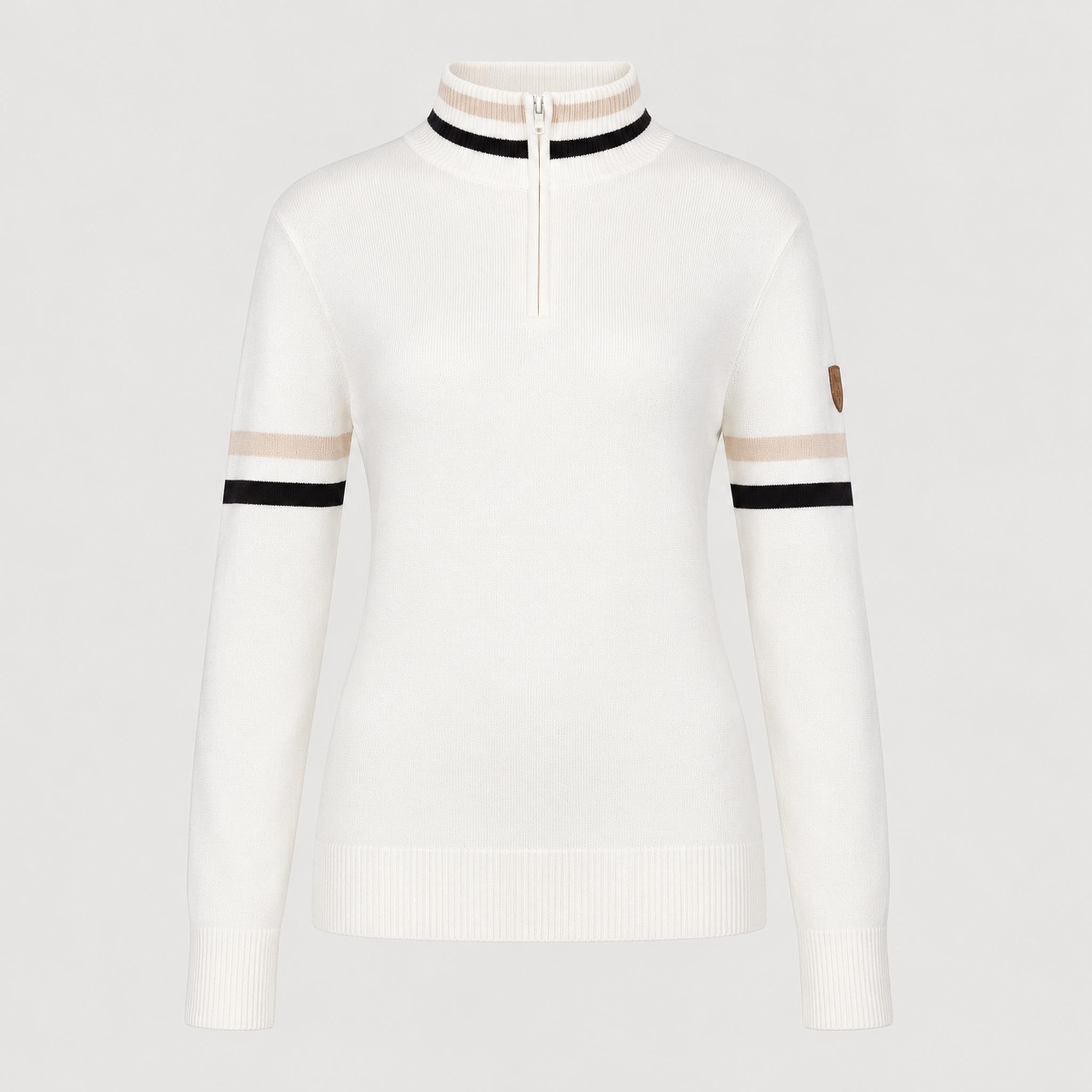 Fera women's Kate Sweater in White, front view.