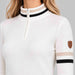 Fera women's Kate Sweater in White, detail close-up.