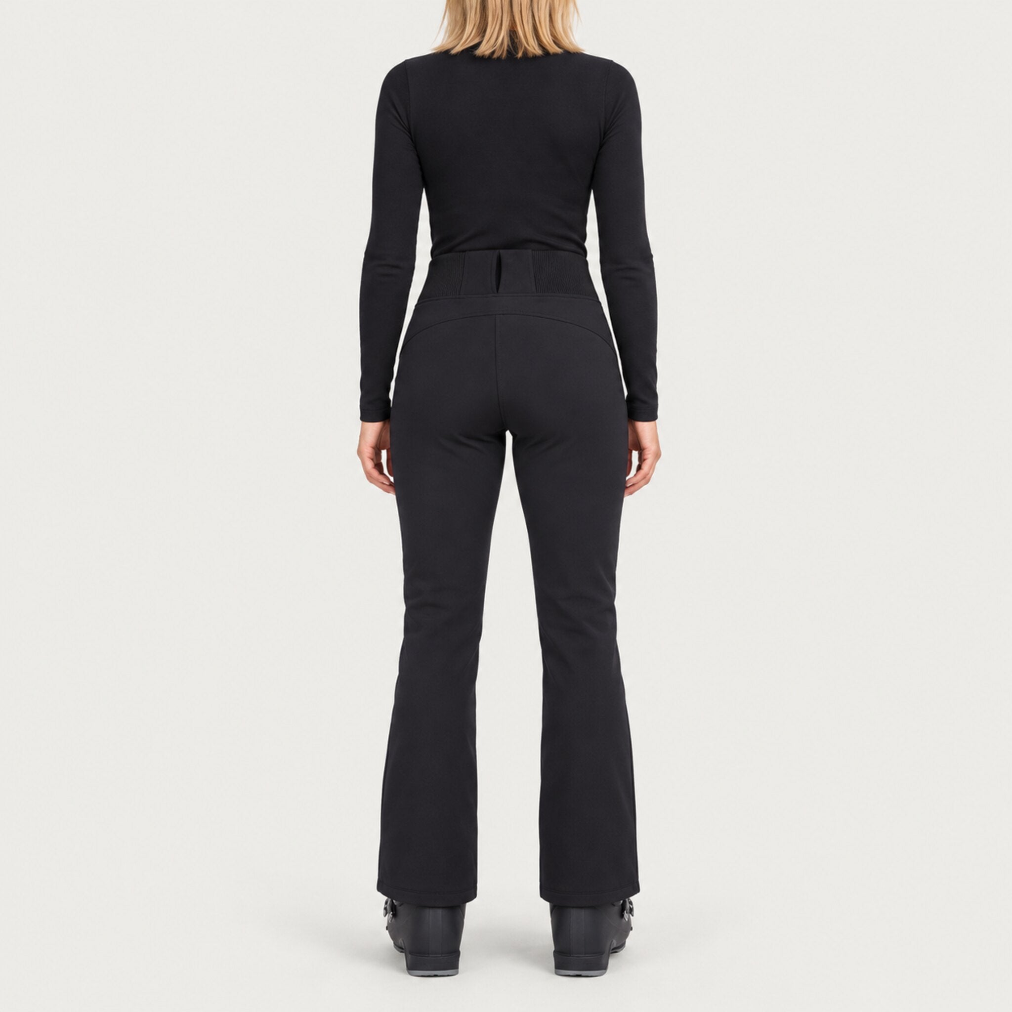 Fera women's Kelly Pant in Black, back view on model.