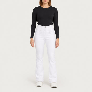 Fera women's Kelly Pant in White, front view on model.
