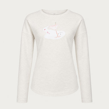 Fera women's Martini Run Tee in Ivory, front view.