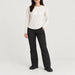 Fera women's Martini Run Tee in Ivory, full outfit on model.