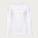 Fera women's Martini Run Tee in White, front view.