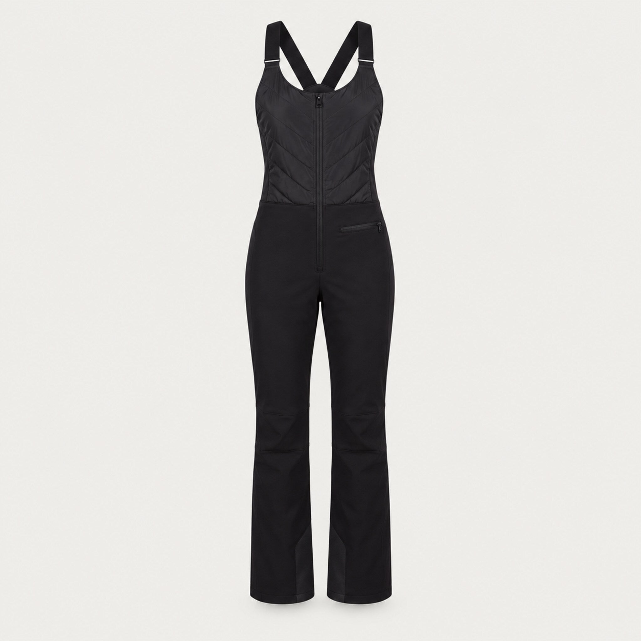 Fera women's Nikki Stretch Bib Pant, front view.