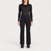 Fera women's Nikki Stretch Bib Pant, front view on model.