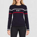 Fera women's Podium Sweater in Indigo, model front