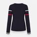 Fera womens Podium Sweater in Indigo, product back.