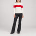 Fera women's Podium Sweater in White, model outfit