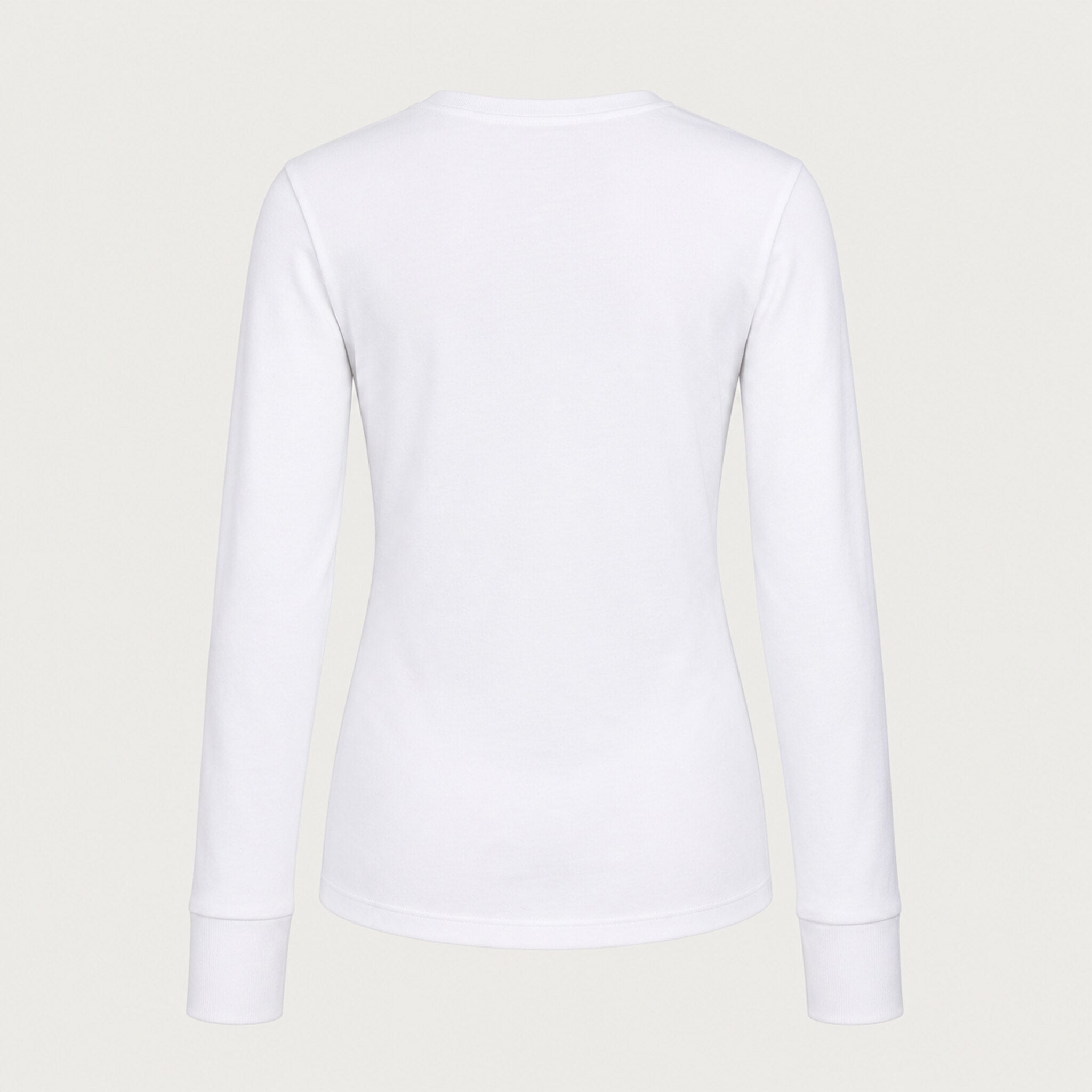 Fera women's Shades of Apres Tee in White, back view.