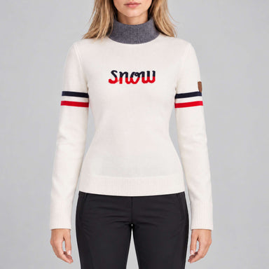 Fera women's Snow Sweater in White, model front