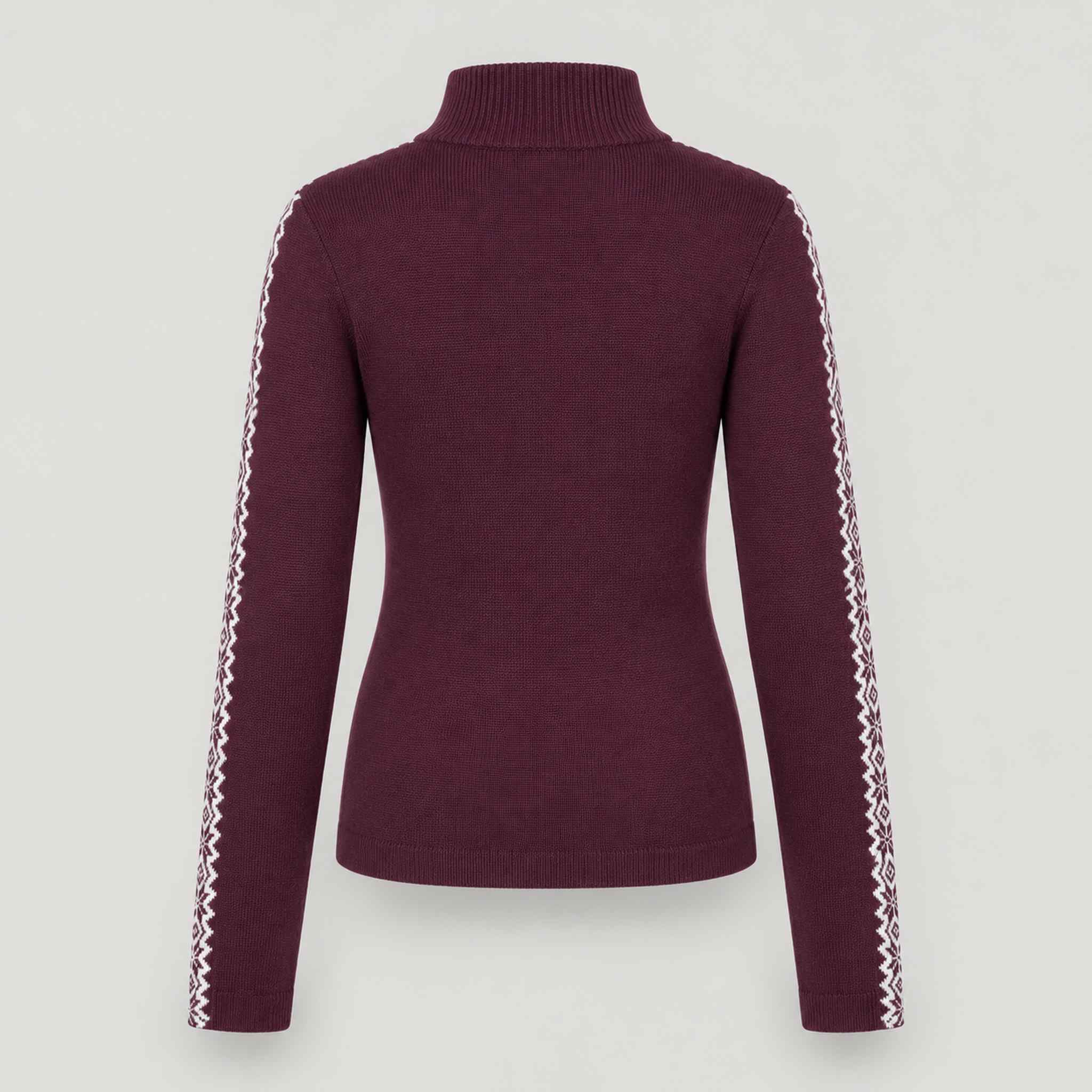 Fera womens Tina Sweater Aubergine, product back.