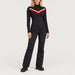 Fera women's Velocity Half Zip in Black, full outfit on model.