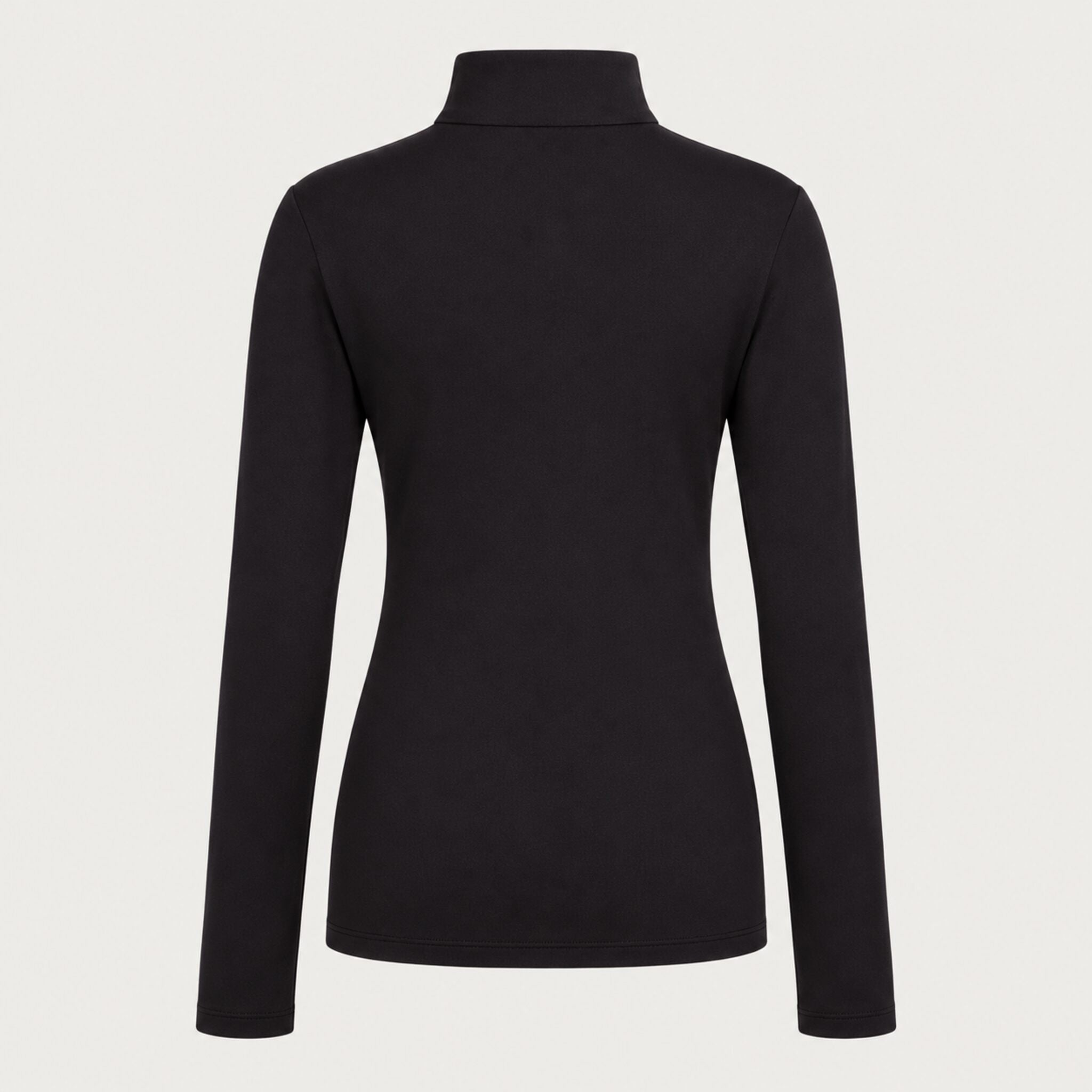 Fera women's Velocity Half Zip in Black, back view.
