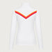 Fera women's Velocity Half Zip in White, back view.