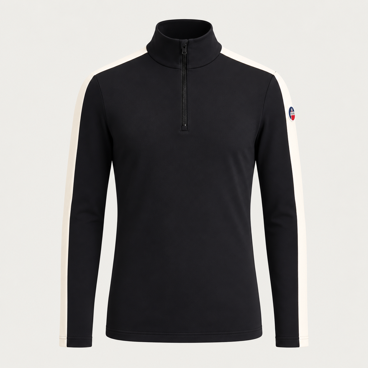 Fusalp men's Alpille IV Midlayer in Black, front product view.