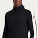 Fusalp men's Alpille IV Midlayer in Black, close-up of fabric and design.