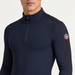Fusalp men's Alpille IV Midlayer in Navy, close-up of fabric and design.