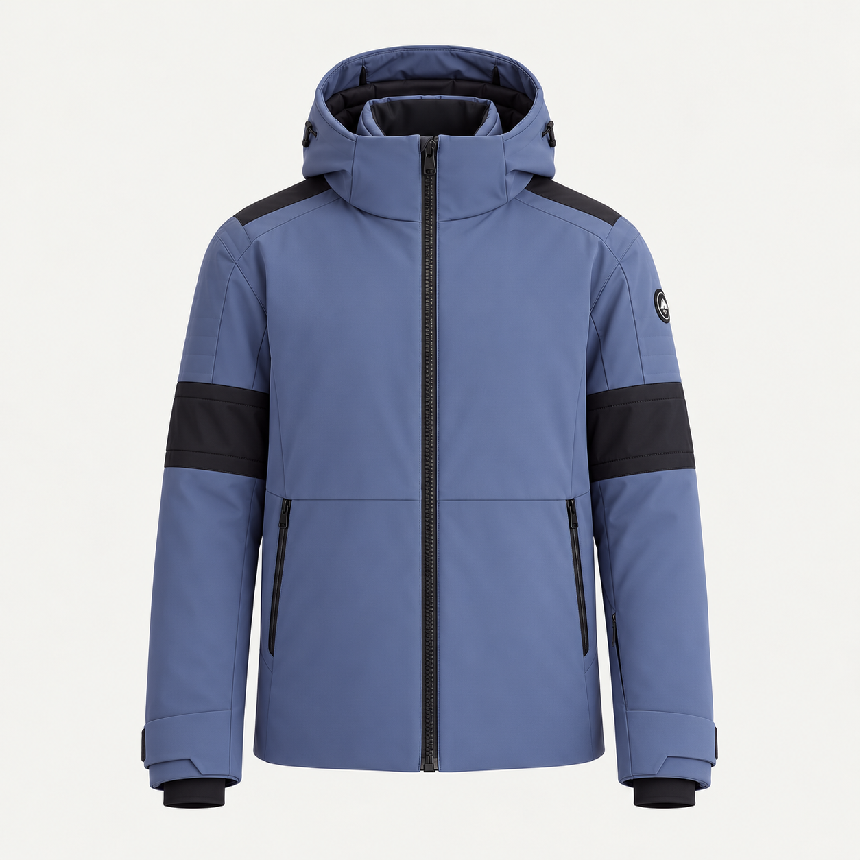 Fusalp men's Amwo Ski Jacket in Sea Blue, front product view.