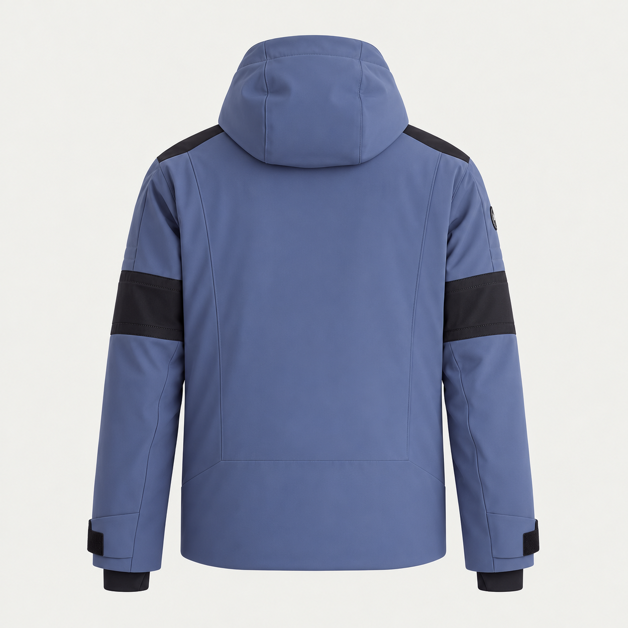 Fusalp men's Amwo Ski Jacket in Sea Blue, back product view.