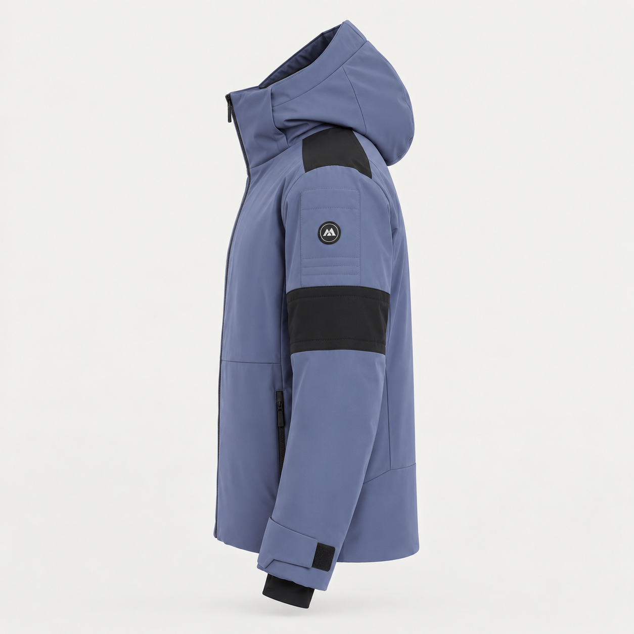 Fusalp men's Amwo Ski Jacket in Sea Blue, side product view.