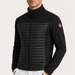 Fusalp men's Aspon II Midlayer in Black, close-up of fabric and design.
