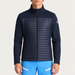 Fusalp men's Aspon II Midlayer in Navy, front view on model.