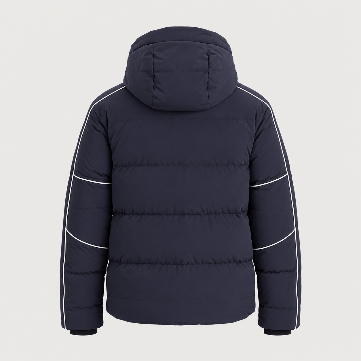 Fusalp men's Atila Graphic Ski Jacket in Navy, back product view.