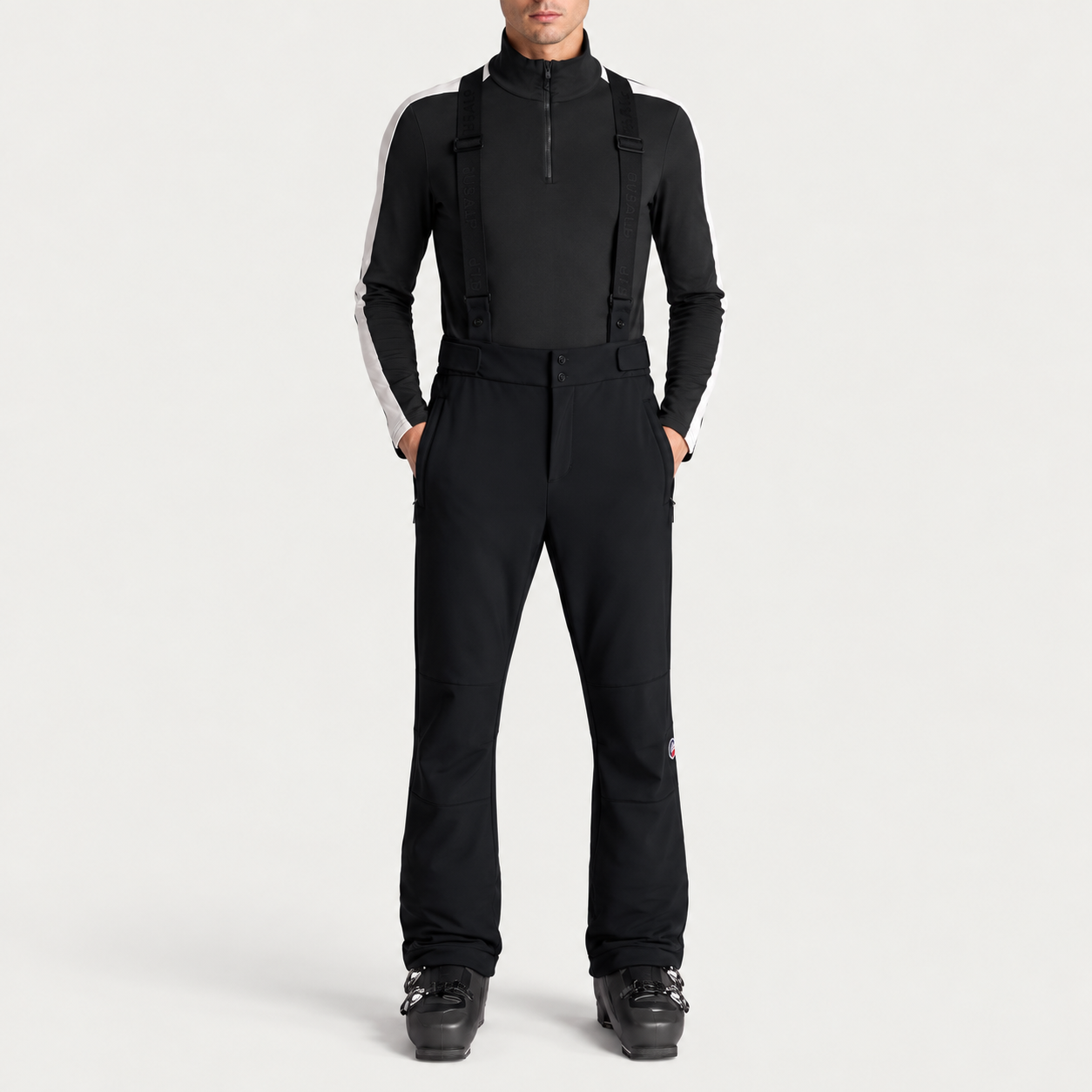 Fusalp men's Franz IV Ski Pants in Black, front view on model.