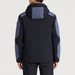 Fusalp men's Lirsan Ski Jacket in Black/Grey Sea, back view on model.