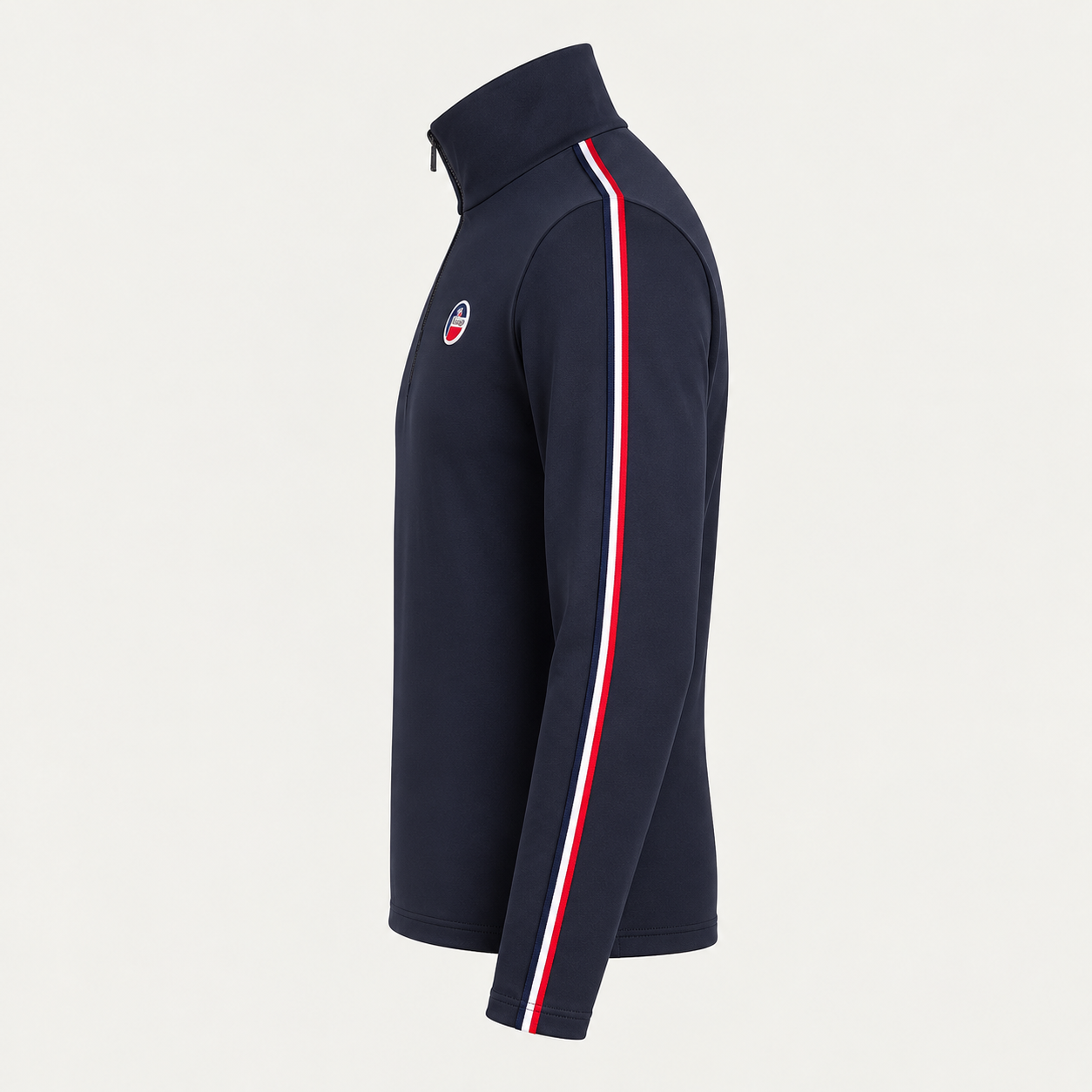Fusalp men's Mario III Midlayer in Navy, side product view.