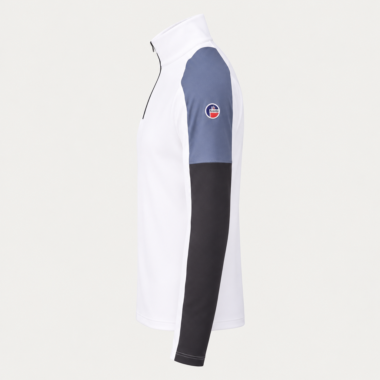 Fusalp men's Pravio Midlayer in White, side product view.