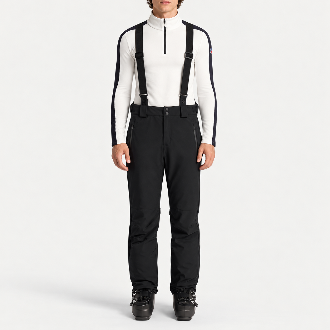 Fusalp men's Ranger Ski Pants in Noir, front view on model.