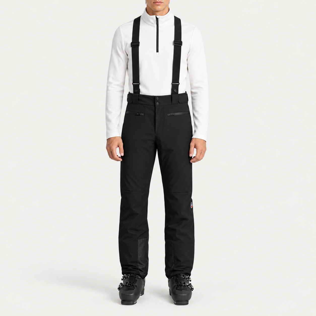 Fusalp men's Tomaso Ski Pants in Black, front view on model.
